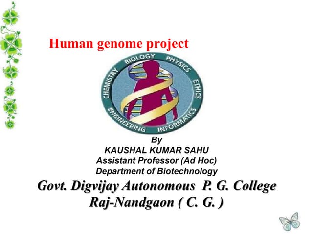 Human genome project by kk sahu