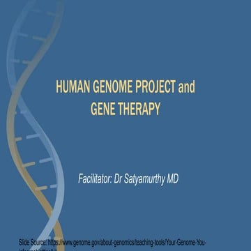 Human genome project and gene therapy