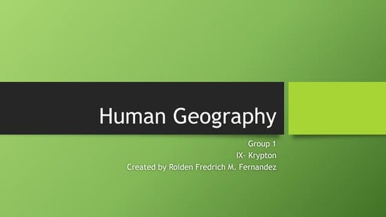 Global Demography | PPT