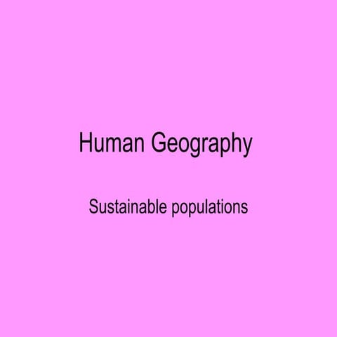 Human geography   population policies