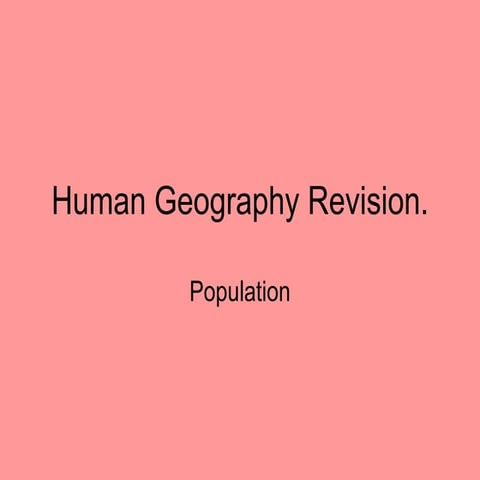 Human geography revision   dtm