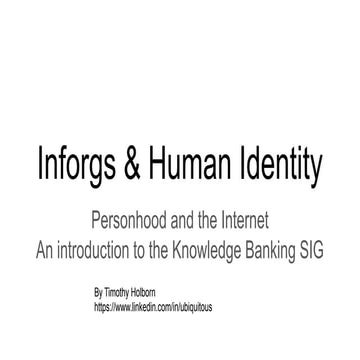 Human identity   inforg
