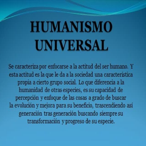 Humanismo | PPT