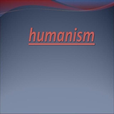 Humanism -phpapp01