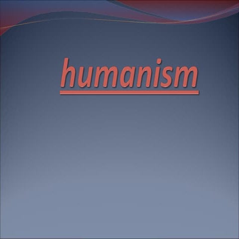 Humanism powerpoint