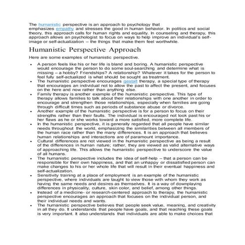Humanistic Psychology | PPTX
