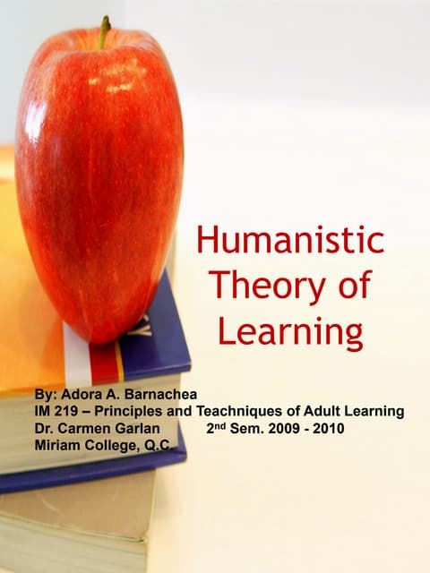 Humanistic Theory Of Learning