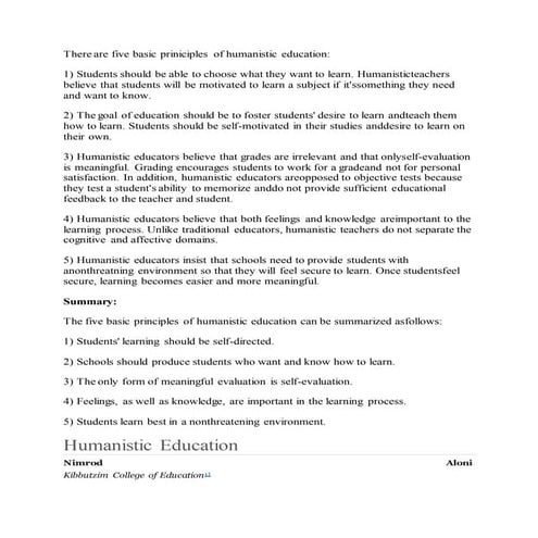 PHILOSOPHY OF HUMANISM & EDUCATION | PPTX