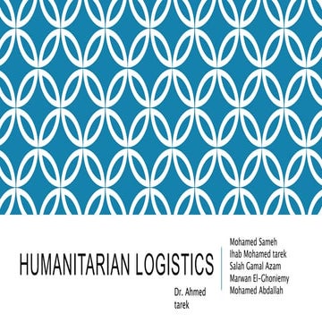 Humanitarian Logistics