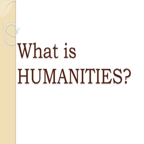 Humanities