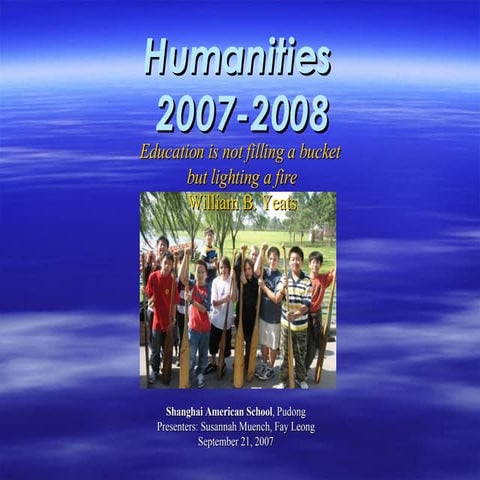 Humanities 2007 2008