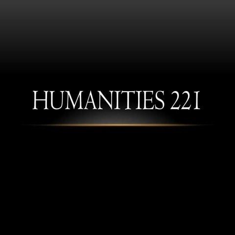 Humanities 221: visual arts