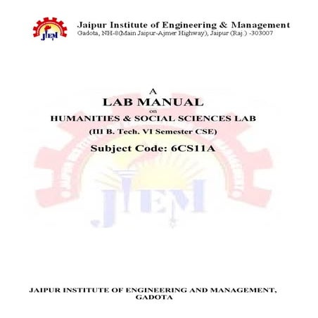 Humanities and Social Science Lab Manual