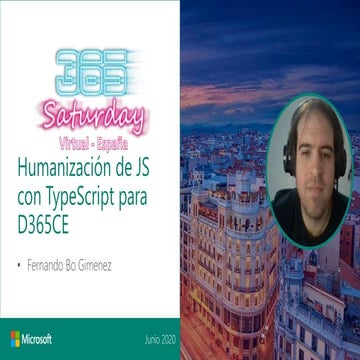 Humanizacion de java script con typescript para d365