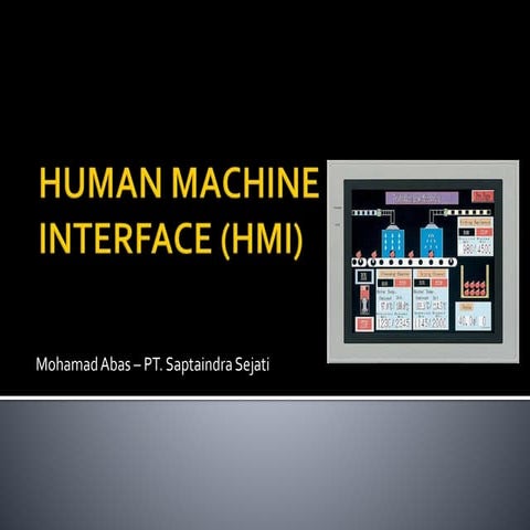 Human machine interface | PPTX