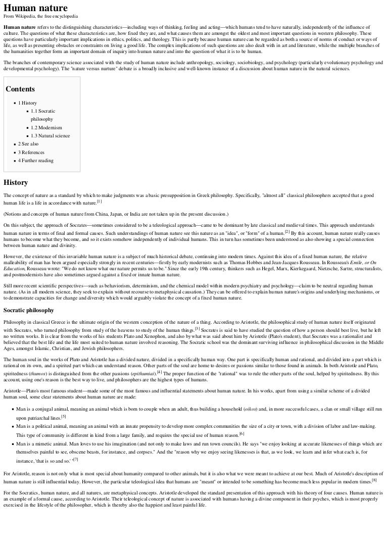 essay on human nature