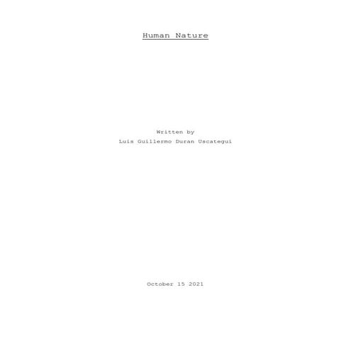 Human nature - Script | PDF
