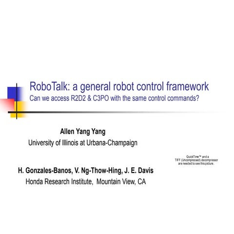 Humanoid robot ppt