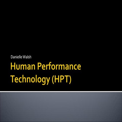 Human performance technology (hpt)