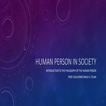 Human person in society