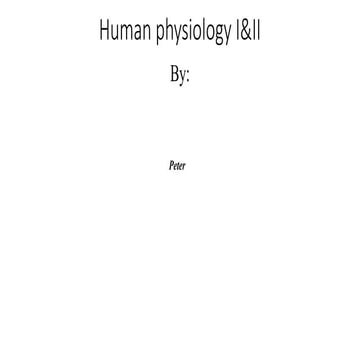 Human physiology slide notes for orthopaedic trauma