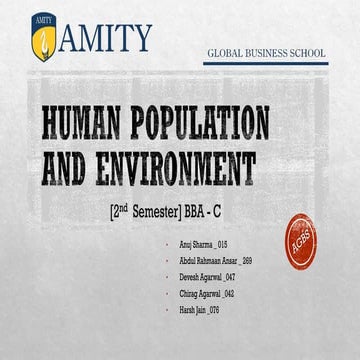 Human Population and Environment - AGBS