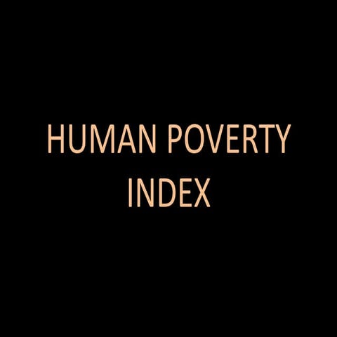 Human poverty index