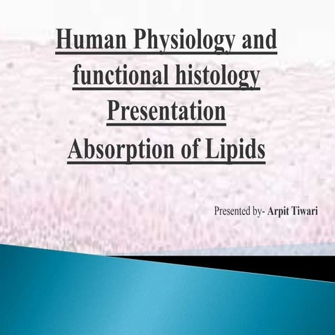 Metabolism of lipid | PPTX