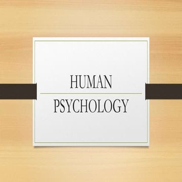 Human psychology