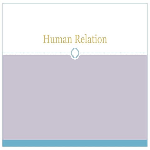 Human relation