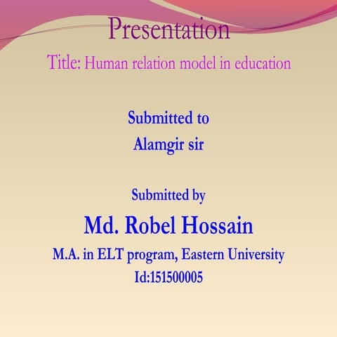 Human relation model