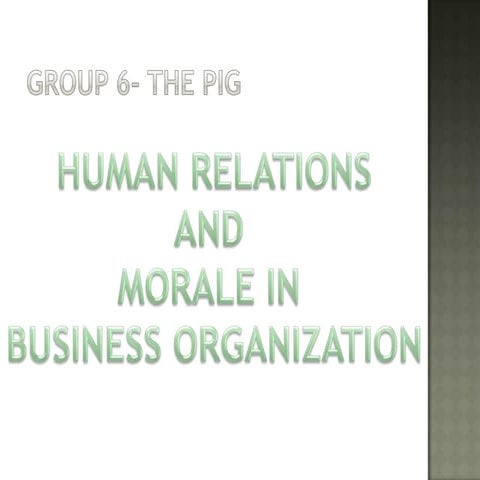 Human relations for test tomorrow 5/7/13