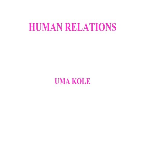 Human relations