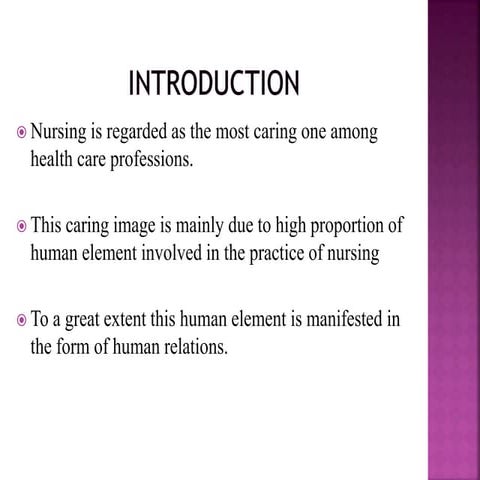 human relations nursing management unit two