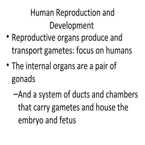 Human reproduction and development