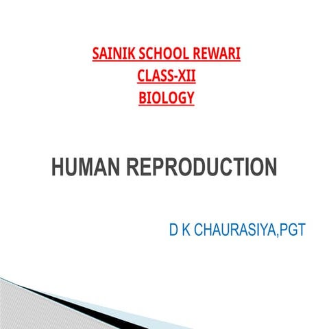 Comprehensive Study of Human Reproduction for Class XII Biology | PPTX
