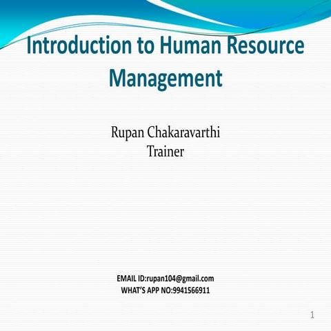 Human resource management | PPTX