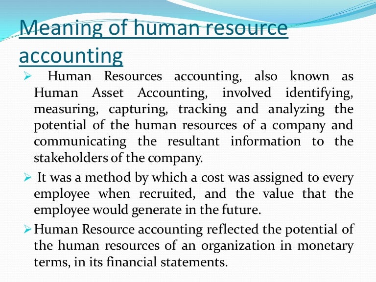 Human resource accounting and social accounting Unitedworld School