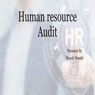 Human resource Audit for HR Audit