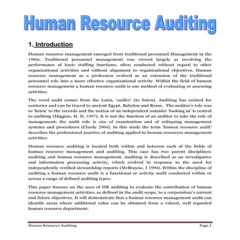 HR Audit with checklist