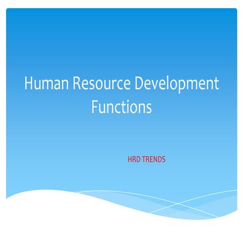Human resource development