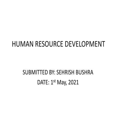 Human resource development new
