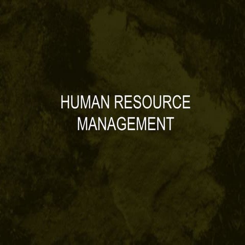 Human resource management