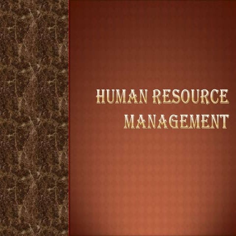 Human resource management