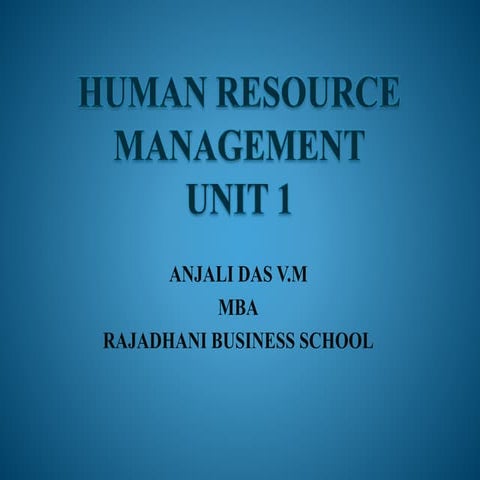 Human resource management