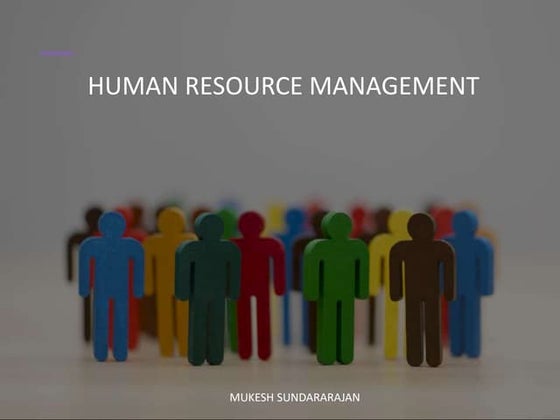 Human resource management ppt | PPTX