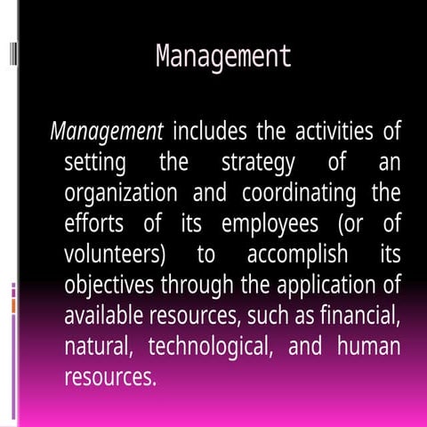Human Resource Management and its description