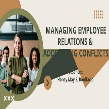 Human Resource Management- Managing employee relations and conflicts