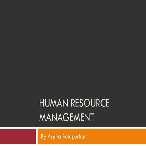 Human resource management pgdm ii trim