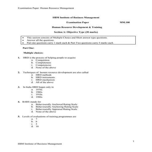 Human resource management 